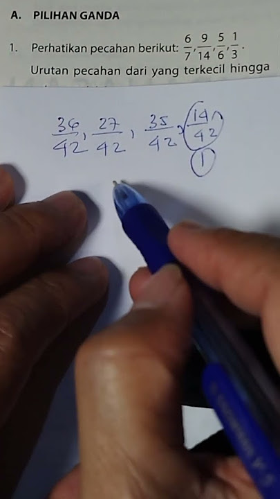 Ordering fractions. #mathematicadeka #tpaotobappenas #skd