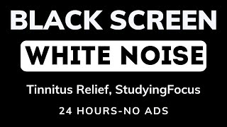 PERFECT WHITE NOISE For Greater Relaxation & Concentration - Black Screen Helps Sleep Better -No Ads
