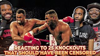 Famous Reacting to 25 Knockouts That Should Have Been CENSORED Wealth