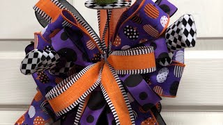 How to make an Easy Halloween Bow with picks