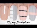 10 easy nail ideas! basic lines nail art compilation