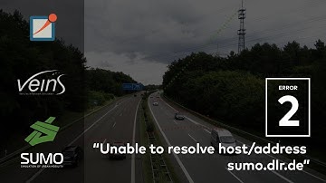 Unable to Resolve host/address sumo.dlr.de | Error #2