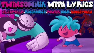 Twinsomnia WITH LYRICS By RecD  Friday Night Funkin' THE MUSICAL