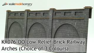 KX076-OO Low Relief Brick Railway Arches - OO Scale Kit From Scale Model Scenery