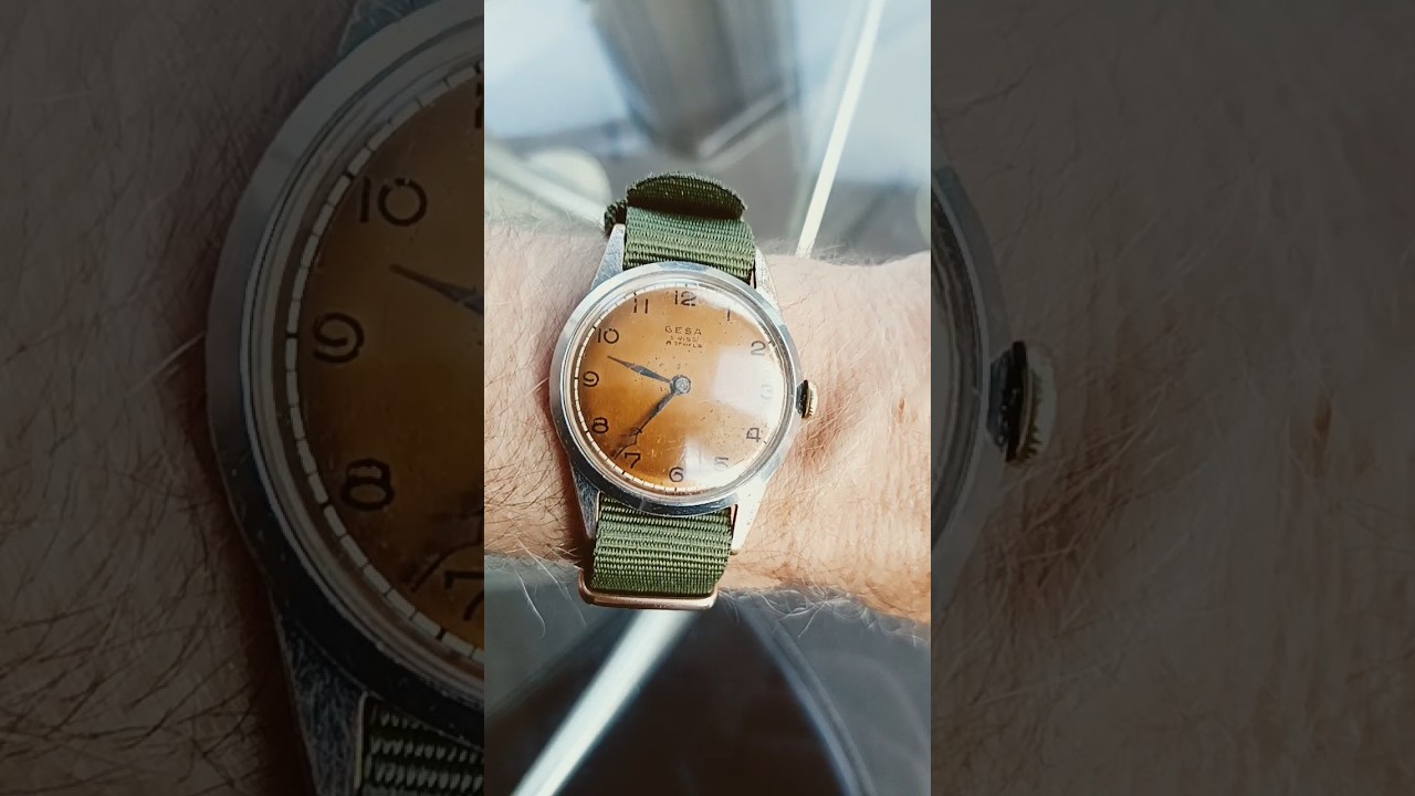 Gesa Jumbo 1940s ww2 era mechanical Swiss made watch 
