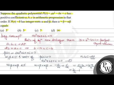 Suppose the quadratic