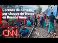 Un descarrilamiento y choque de trenes en Buenos Aires deja decenas de heridos