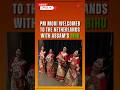PM Narendra Modi welcomed with Bihu in The Hague, The Netherlands #thehague #bihu #thenetherlands