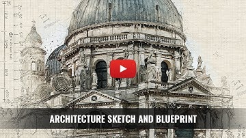 Architecture Sketch and Blueprint Photoshop Action Tutorial