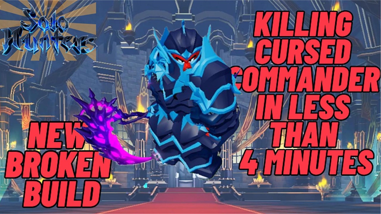 Roblox Best Game Series | Solo Hunters | Killing Cursed Commander in less than 4 minutes Using Sword