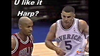 Jason Kidd Sick Crossover on Ron Harper & Scottie Pippen!