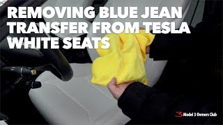 We dive into some new products to try and remove blue jean transfer
that is common on tesla ultrawhite seats marc benton's effort clean
his white ht...