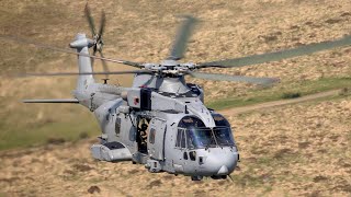 Royal Navy Merlin Helicopters on Exercise Wyvern Tor 2024  (4K Video)