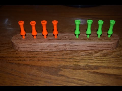 How to Make an Eight Frogs on a Log Peg Game(woodlogger.com)