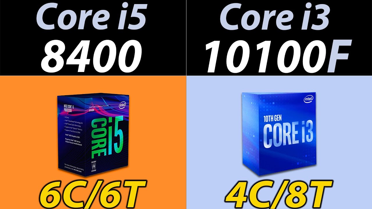 i5-8400 Vs. i3-10100F | RTX 3080 and RTX 3060 | 1080p Gaming