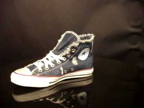 distressed denim converse