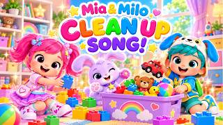 Clean Up Song 🧸🧹 | Pick It Up &amp; Put It Away | Mia &amp; Milo