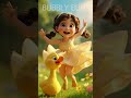 CUTE LITTLE GIRL WITH DUCKLIN DANCE ON DUDI DUDI DAM DAM #shorts #bubblybuds