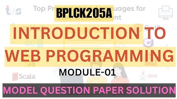 VTU 2022 Scheme BPLCK205A Web Programming Module-1 Explained | 2nd Sem Model Paper Solution