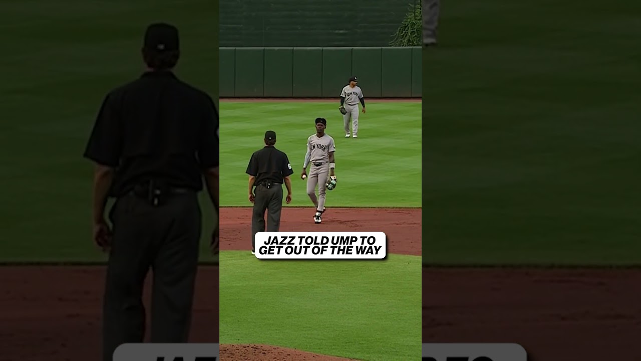 Jazz Chisholm Jr. wasn't pleased with the umpire getting in the way