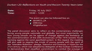 Virtual Webinar : Durban Declaration and Programme of Action +20