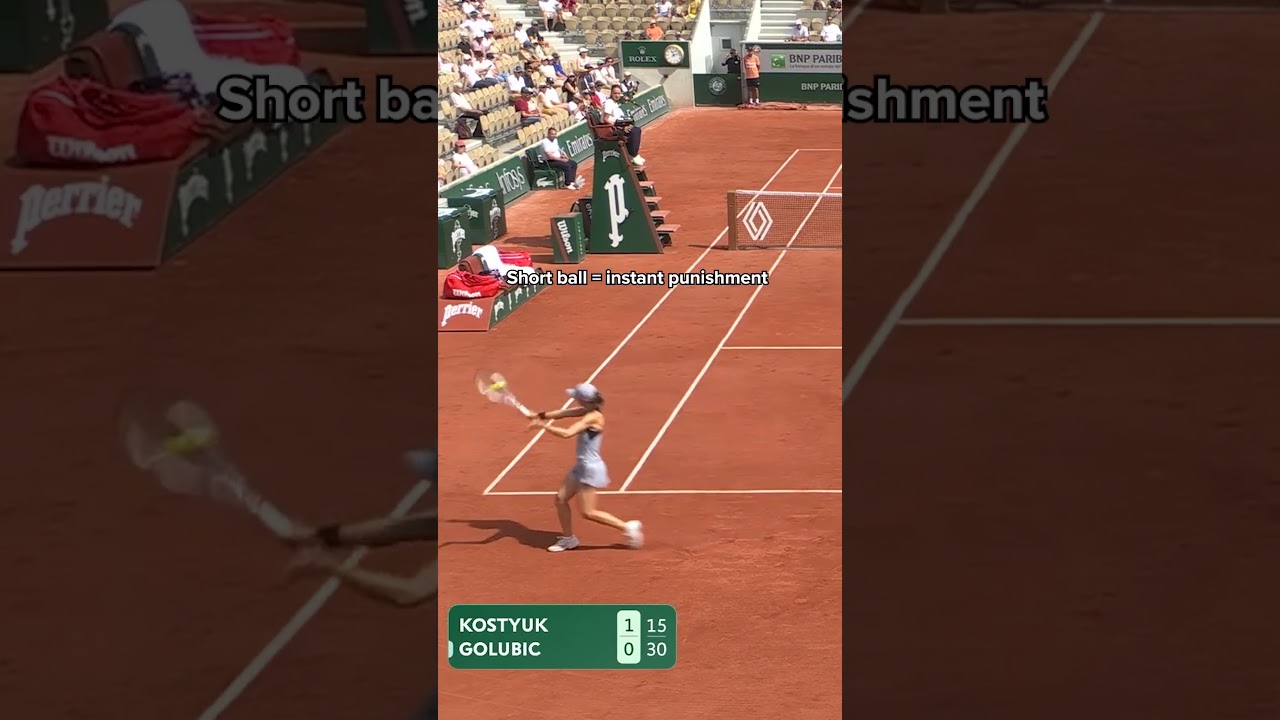 Marta Kostyuk doesn't forgive a short ball πΎ