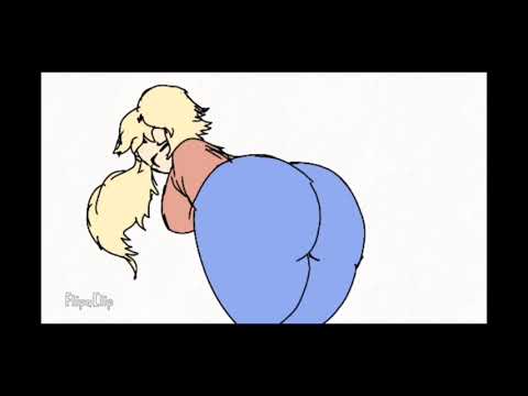 Blonde girl farting animation