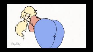 Blonde girl farting animation