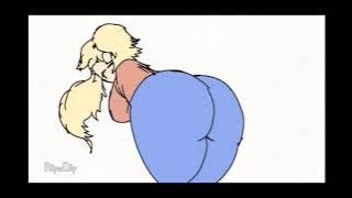 Blonde girl farting animation