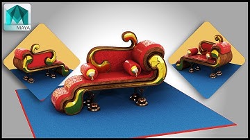 Autodesk Maya - How to model a Fantasy Sofa (Speed Modeling)