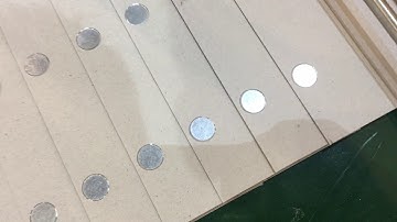 Automatic magnet/Iron disc sticking machine for rigid boxes and book style boxes