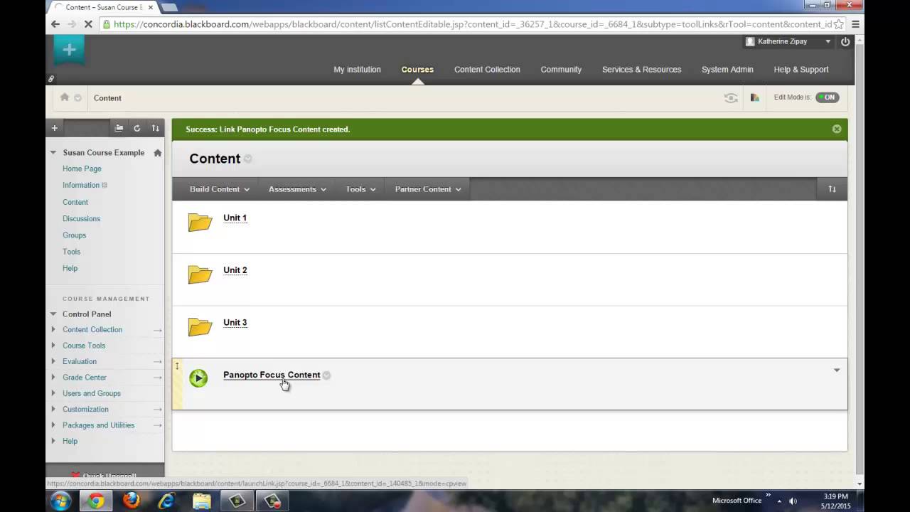 Panopto In Blackboard Learn Youtube