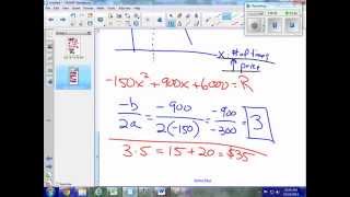 HA2T quadratic maximizing revenue word problem