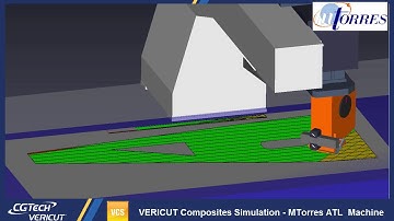 VERICUT Composites Programming and Simulation of an MTorres Flat panel sample