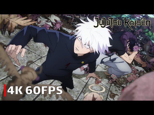 Gojo vs Toji Fushiguro - Full Fight | Jujutsu Kaisen Season 2 Episode 3 | 4K 60FPS | CC class=