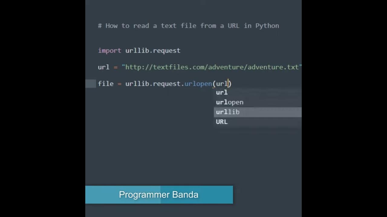 How to read a text file from a URL in Python #shorts - YouTube