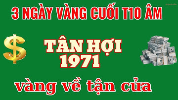 Tân Hợi 1971 - 3 Ngày Vàng Cuối Tháng 10 Âm: HƯNG THỊNH BẤT NGỜ! Tài Sản Tăng Vọt, Giàu Đến Khó Tin