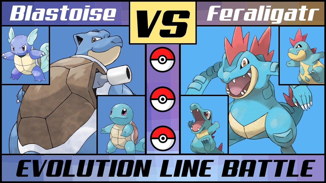 Blastoise vs feraligatr