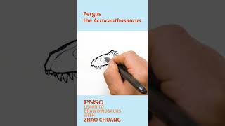 Head Close-up Drawing of an Acrocanthosaurus--Learn to Draw Dinosaurs with ZHAO Chuang