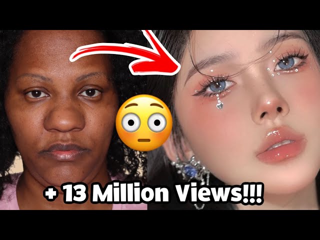 Korean Makeup Transformation Asian Got 12 MILLION Views Without Plastic Surgery!! #makeup class=