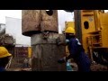 Hydraulic piling rig - Installation of a Casing pipe
