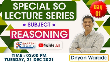 Logical Reasoning(Special SO Lecture Series) By Dnyan Warade