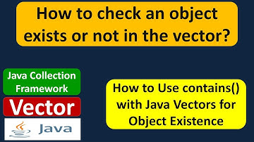 How to check an object exists or not in the vector? | Java Collection Framework