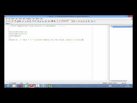 temperature from Celsius to Fahrenheit by c programming