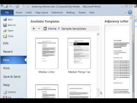 Cara Membuat Curriculum vitae dengan Template MS Word ...