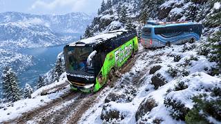 ❄️ **Snowy Mountain Offroad Bus Adventure 🚌 | Dangerous Hill Road Driving | BUSSID Gameplay** screenshot 1