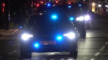 Counter Terrorism Police convoy - x5 Unmarked Cars responding