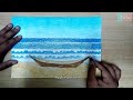 Pastel painting seashore