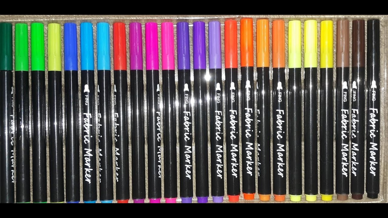 Fabric Markers Permanent for Clothes, 24 Colors Fabric Pens Permanent ...