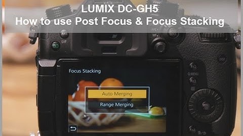 Panasonic - LUMIX G Series - DC-GH5, DC-GH5S - How to use Post Focus & Focus Stacking.